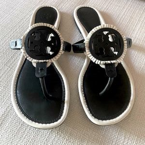 Tory Burch Black and White Sandals